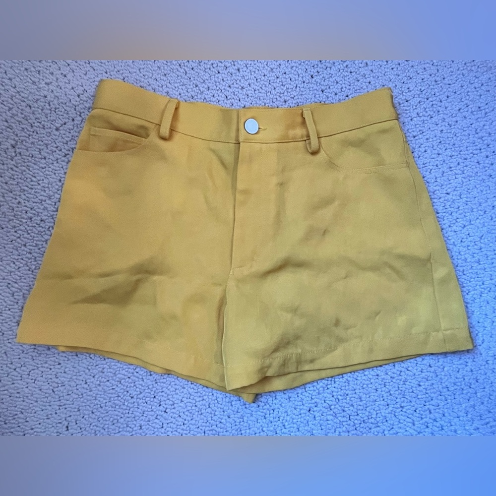 Sandro yellow mustard shorts